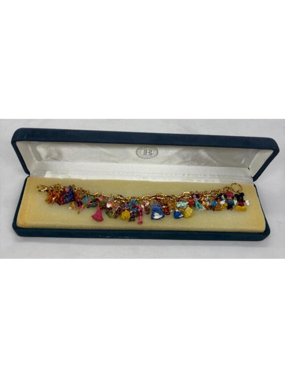 The Bradford Exchange Disney Charm Bracelet Mickey Mouse Belle Cinderella